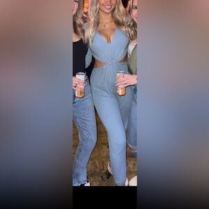 Stylish Blue Jumpsuit